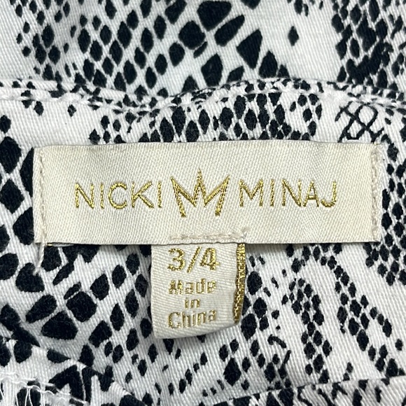 COPY - Nicki Minaj Hi Rise Skinny Cotton Spandex Pants Button Fly Junior 3/4 Wo… - Picture 8 of 12